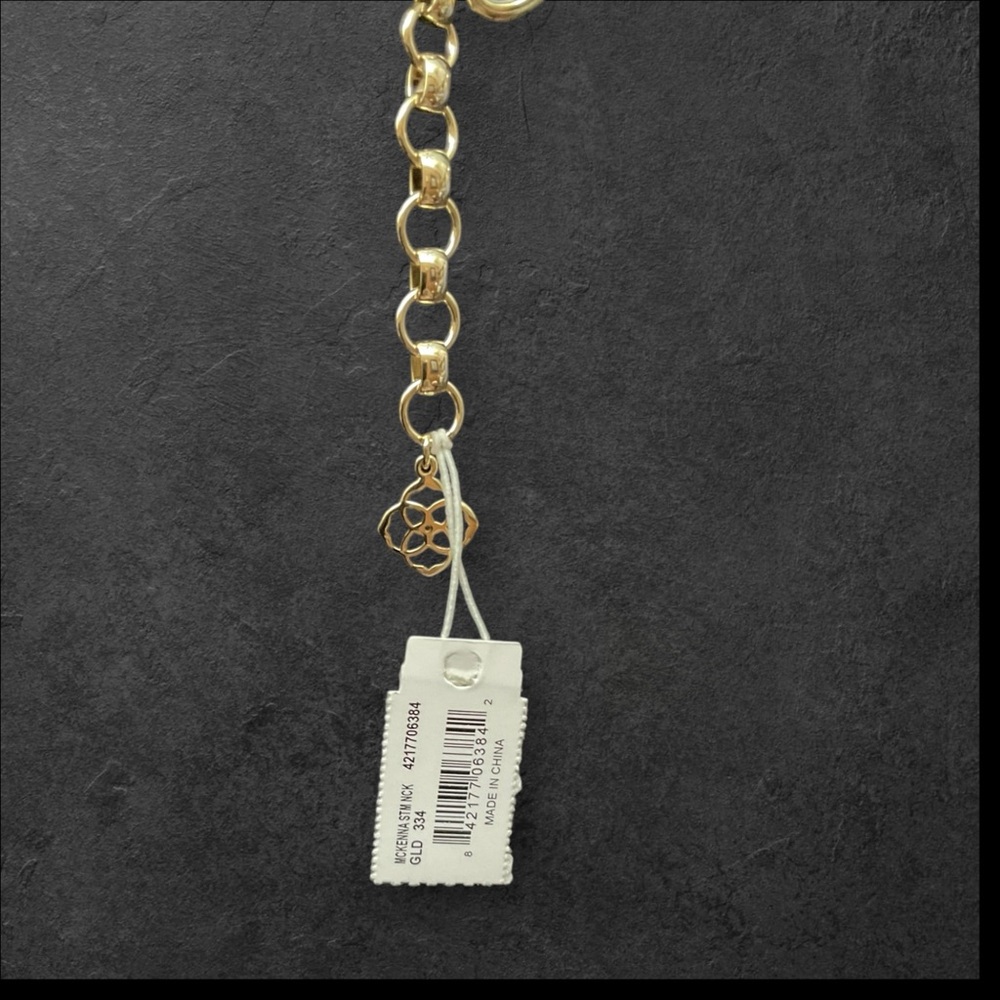 Kendra Scott McKenna Gold Necklace in Sea Green Chrysocolla NWT 3082 - Picture 5 of 5